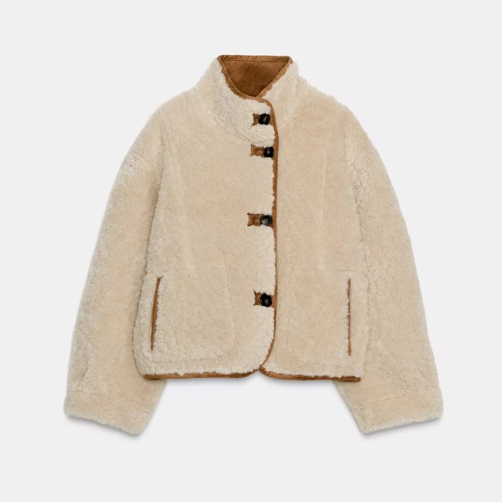Zara REVERSIBLE DOUBLE-FACED JACKET